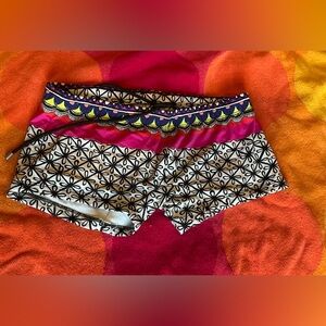 Mr. Turk Printed Floral Border swim trunks in Pink and White